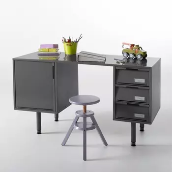 Стол письменный из металла с покрытием лаком, Hiba