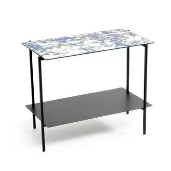 Столик журнальный из стали и стекла, LIPSTICK