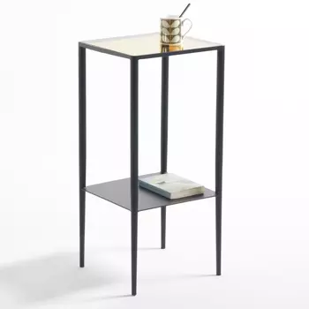 Столик журнальный из стали и стекла, Razzi