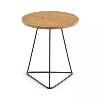 Столик журнальный с дубовой столешницей KURI