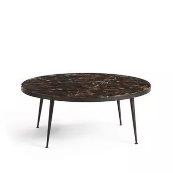 Столик журнальный со столешницей из мрамора янтарного цвета, Madrigal