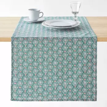 Столовая дорожка с принтом из стиранного хлопка и льна OLÉANE
