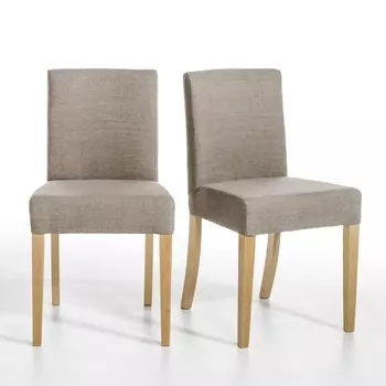 Стул с покрытием из 100% льна Victor (комплект из 2 шт.)