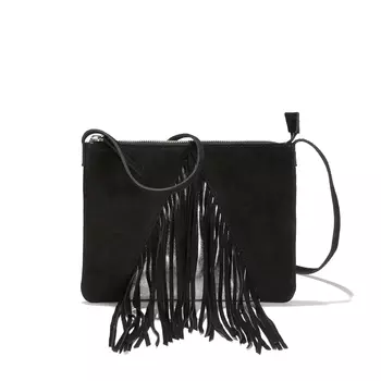 Сумка-клатч из кожи с бахромой