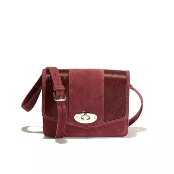 Сумка с ручками из невыделанной кожи