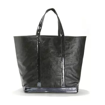 Сумка-шоппер из льна с пропиткой и блестками