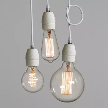 Светильник с патроном из фарфора LUCE