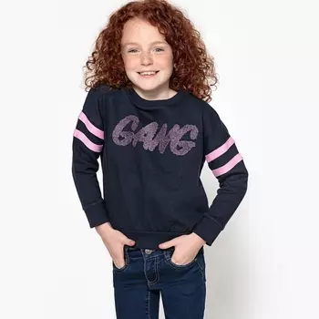 Свитшот из блестящей ткани букле, 3-12 лет