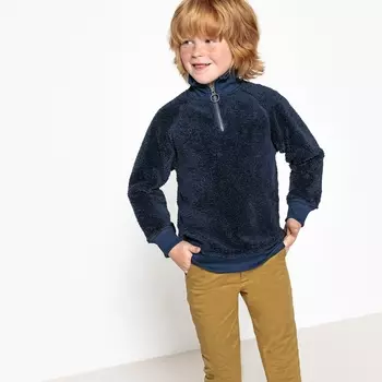 Свитшот из искусственного меха, 3-12 лет