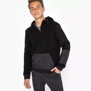 Свитшот из шерпы с капюшоном, 10-16 лет