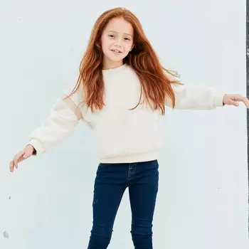 Свитшот мягкий с блестящими деталями, 3-12 лет