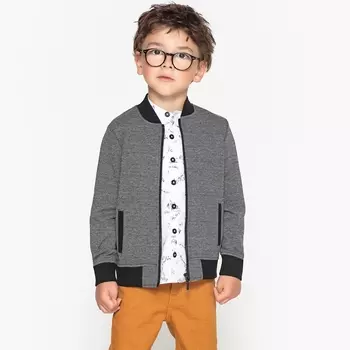 Свитшот на молнии с круглым вырезом 3-12 лет