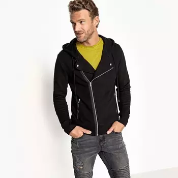 Свитшот на молнии с v-образным вырезом