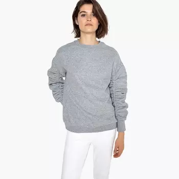 Свитшот с плиссированными рукавами