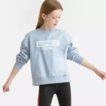 Свитшот с принтом на груди 10-16 лет