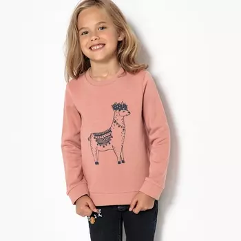 Свитшот с рисунком лама из мольтона, 3-12 лет