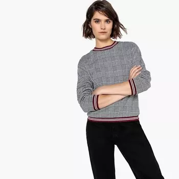 Свитшот с рисунком в клетку