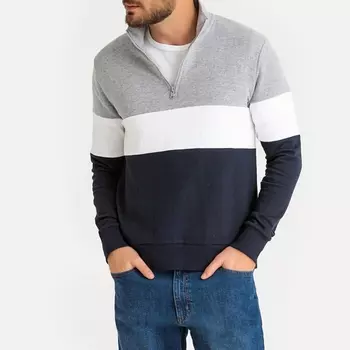 Свитшот с воротником-стойкой на молнии