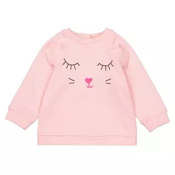 Свитшот с застежкой на кнопки и рисунком из мольтона, 1 мес. - 4 года