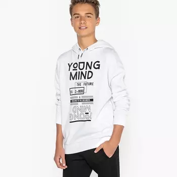 Свитшот свободного покроя с капюшоном, 10-16 лет