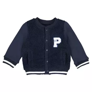 Свитшот в стиле тедди из двух материалов, 1 мес. - 3 года