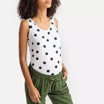 Топ для периода беременности с круглым вырезом