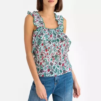 Топ с цветочным рисунком без рукавов LALLY TOP