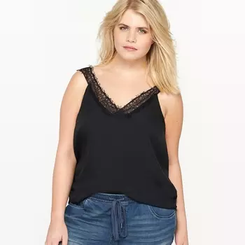 Топ с кружевными бретелями