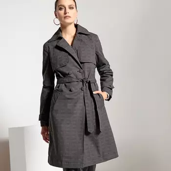 Тренчкот длинный в клетку с обработкой Téflon®