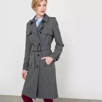 Тренчкот из шерстяного драпа