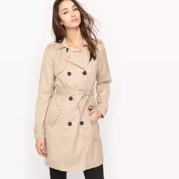 Тренчкот с поясом со шлевками