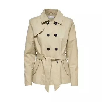 Тренчкот средней длины с застежкой на пуговицы, демисезонная модель