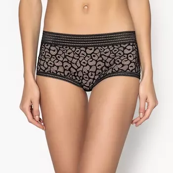 Трусы-шорты из кружева и микрофибры