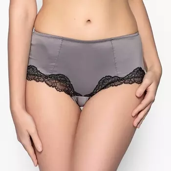 Трусы-шорты из сатина и кружева