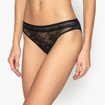 Трусы-слипы из кружева и микрофибры