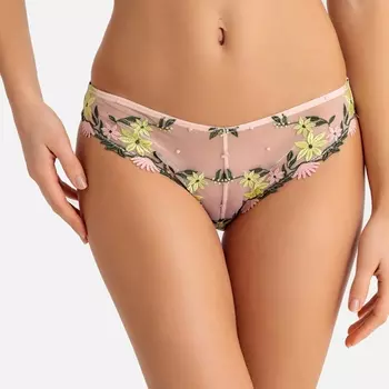 Трусы-слипы из тюля с цветочным рисунком