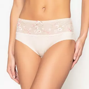 Трусы высокие со специальной поддержкой с вышивкой