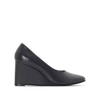 Туфли кожаные на танкетке для широкой стопы 38-45