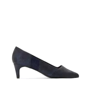 Туфли с заостренным мыском из двух материалов