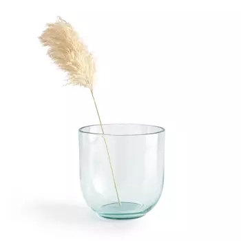 Ваза низкая из переработанного стекла Swadine