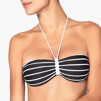 Верх купальника-бандо, в полоску