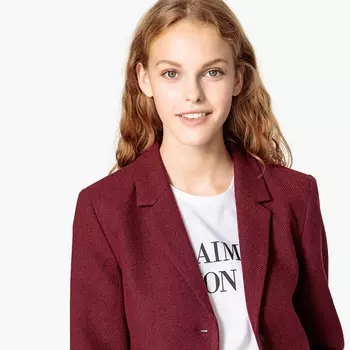 Жакет-блейзер из полушерстяной ткани