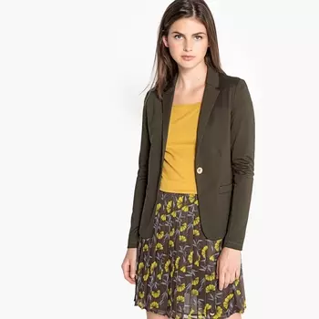 Жакет-блейзер приталенный из плотного трикотажа