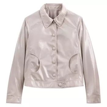 Жакет короткий из искусственной кожи