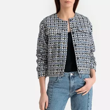 Жакет короткий в клетку