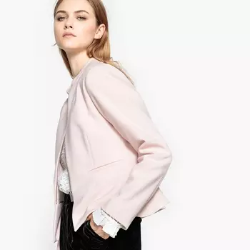 Жакет на молнии с баской