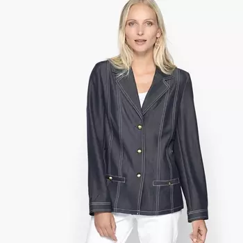 Жакет приталенный из комфортной эластичной ткани