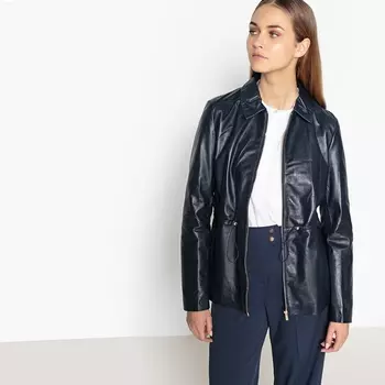 Жакет приталенный из кожи