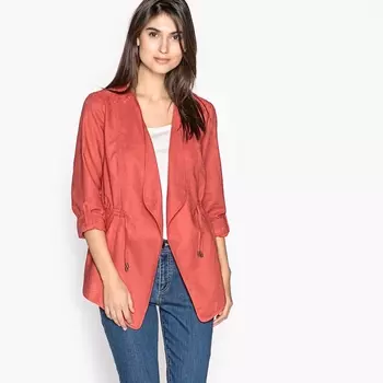 Жакет приталенный из льна и хлопка