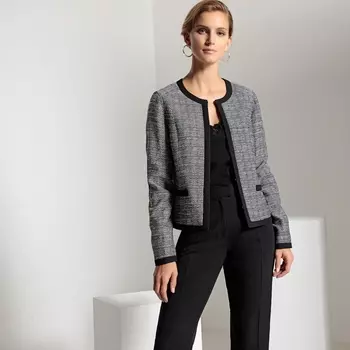 Жакет прямого покроя с переплетением